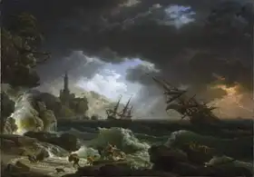 Vernet, Claude Joseph: Shipwreck in rough seas
