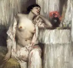 Malerba, Emilio: Woman at toilet