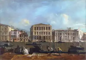 Guardi, Francesco: Venice, Grand Canal with Palazzo Pesaro
