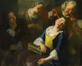 Traversi, Gaspare: Teasing a sleeping girl