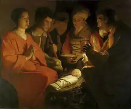 La Tour, Georges de: Adoration of the shepherds