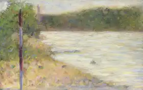 Seurat, Georges: Bank of the river Seine at Asnieres