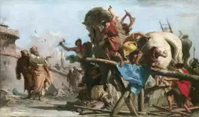 Tiepolo, Giovanni Domenico: Construction of a Trojan horse