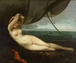 Courbet, Gustave: Female nude by the sea