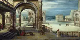 Steenwyck, Hendrick, the younger: Courtyard of renasaince palace