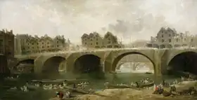 Robert, Hubert: Demolition houses on the Pont Notre Dame
