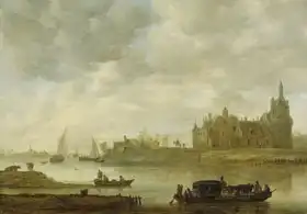 Goyen, Jan van: View of the castle in Wijk Duurstede