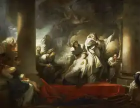 Fragonard, Jean-Honoré: Coresus sacrifices himself to save Callirhoe