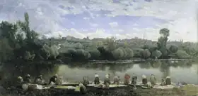 Ortega, Martin Rico: Washerwomen at the river Varenne