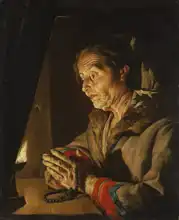 Stom, Matthias: Old woman in prayer