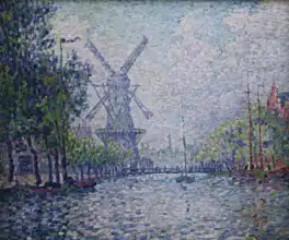 Signac, Paul: Mill on the canal in Rotterdam