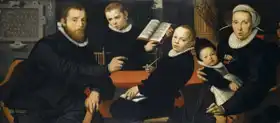 Pietersz, Pieter: Laurens Jacobszoon with his wife and three sons
