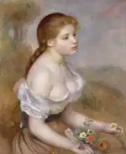 Renoir, Auguste: Young girl with daisies