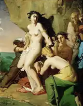Chassériau, Théodore: Andromeda chained to a rock Néreidkami