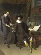 Keyser, Thomas de: Portrait of Constantijn Huygens and his secretary