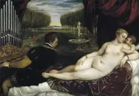 Tizian: Venus with Cupid and organist