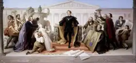 Kaulbach, Wilhelm von: King Ludwig I. surrounded by artists and scholars