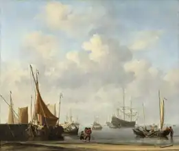 Velde, Willem van de: The entrance to the Dutch port