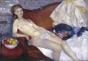 Glackens, William: Nude with apples