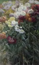 Caillebotte, Gustave: Chrysanthemums in the garden