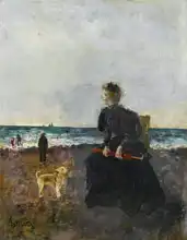 Stevens, Alfred Émile Léopold: Woman on the beach