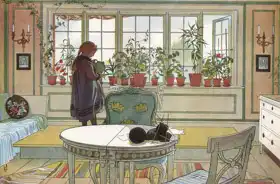 Larsson, Carl: Watering flowers