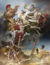Meynier, Charles: Fairies Parthenope on the banks of the Seine