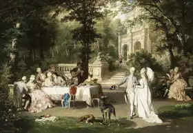 Schweninger, Carl, the younger: Elegant society in the park