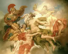 Meynier, Charles: Fairies Parthenope on the banks of the Seine (detail)