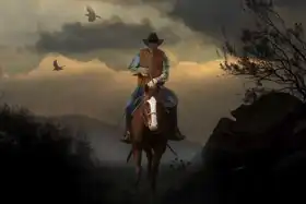 Unknown: Cowboy riding
