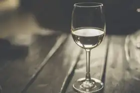 Unknown: Glass of white wine