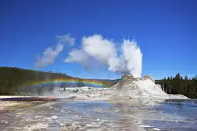 Unknown: Rainbow geyser, Yellowstone National Park, Wyoming, USA
