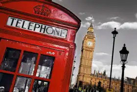 Unknown: Telephone Booth and Big Ben, London