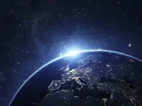 Unknown: Earth from space at night