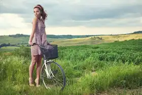 Unknown: Girl on bike