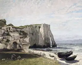 Courbet, Gustave: Cliffs in Etretatu