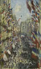 Monet, Claude: The Rue Montorgueil in Paris. Celebration of June 30, 1878