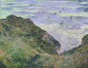 Monet, Claude: View over sea cliff of pourville