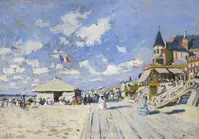 Monet, Claude: Boardwalk on Beach at Trouville