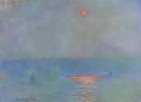 Monet, Claude: Waterloo bridge sunlight in fog