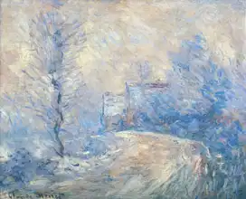 Monet, Claude: Entrance to giverny under snow