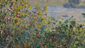 Monet, Claude: Flower Beds at Veuil 