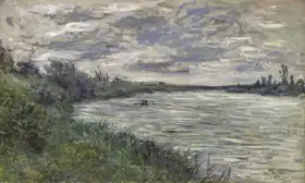 Monet, Claude: Claude monet Seine near Veuil Stormy Wear