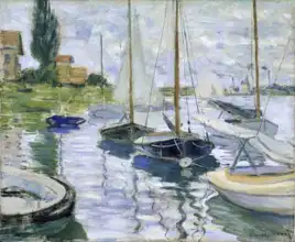 Monet, Claude: Boats at rest at petit gennevilliers