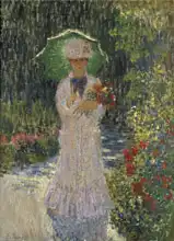 Monet, Claude: Camille with Green Parasol