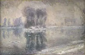 Monet, Claude: Ice on Siene at Bennecourt