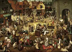 Brueghel, Pieter, the elder: Fighting between Mardi Gras and Lent