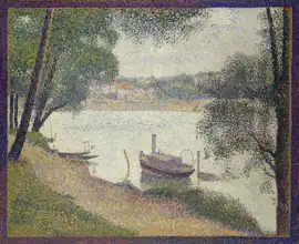 Seurat, Georges: River Scene with Boat