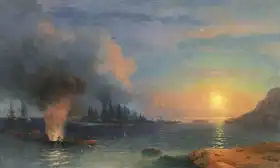 Aivazovsky, Ivan K.: The Battle of Bomarsund