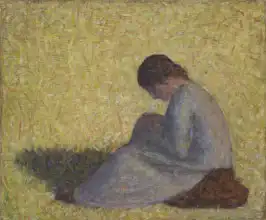 Seurat, Georges: Peasant Woman Seated in the Grass